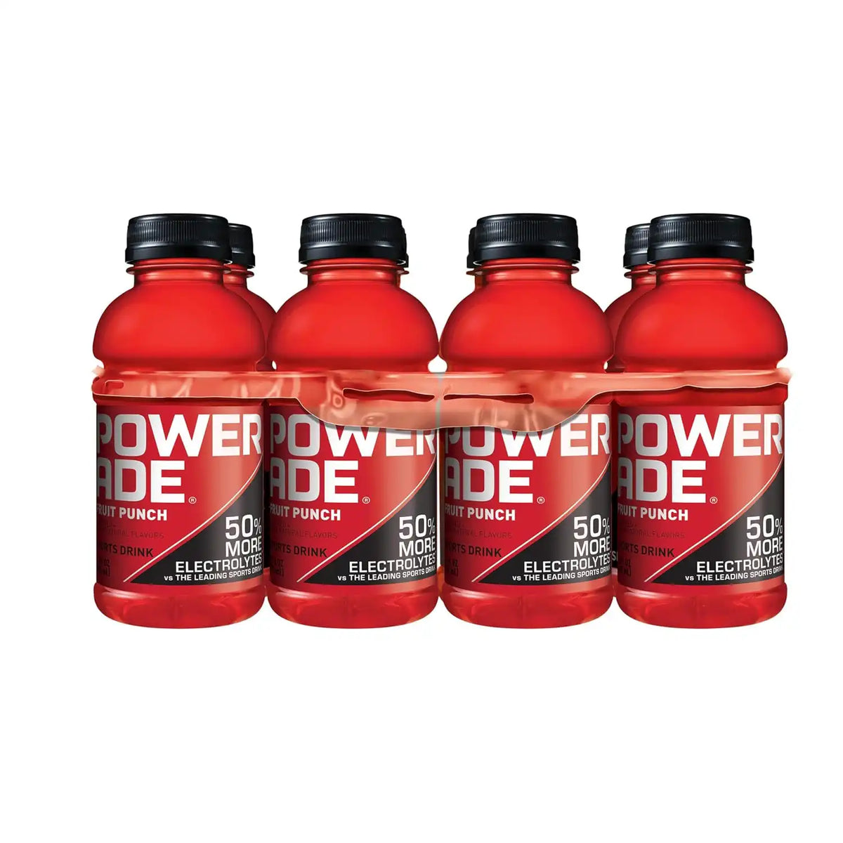 POWERADE Sports Drink Fruit Punch, 12 Ounce (Pack of 8) | Sport Beverage Enhanced with Electrolytes | 50% More Electrolytes vs. the Leading Sports Drink (per 12oz serving)*
