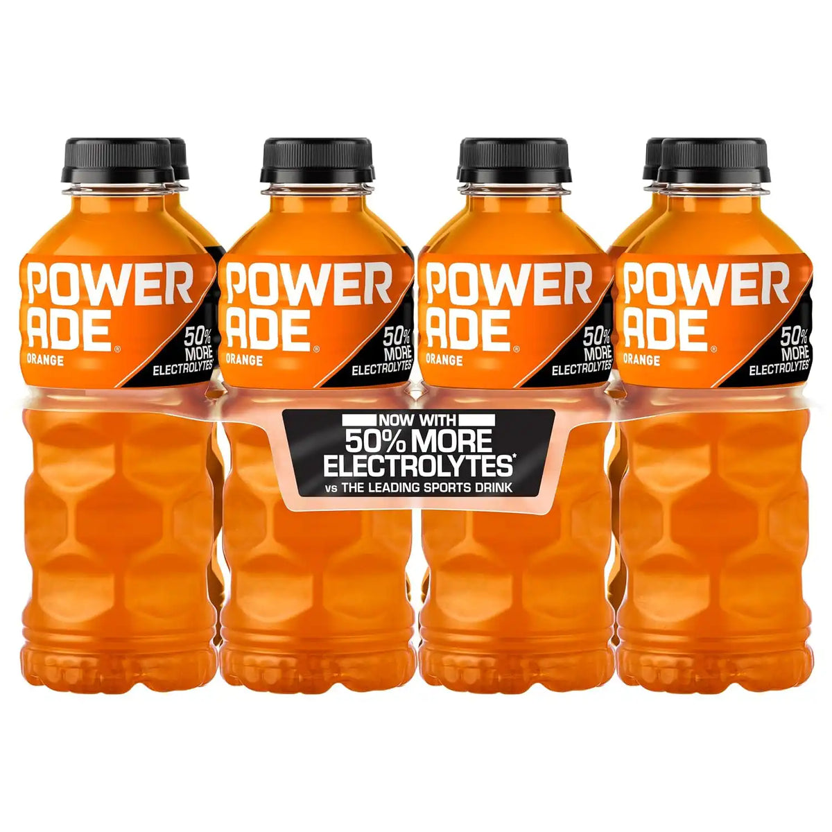 POWERADE Sports Drink Orange, 20 Ounce (Pack of 8) | Sport Beverage Enhanced with Electrolytes | 50% More Electrolytes vs. the Leading Sports Drink (per 12oz serving)*